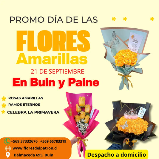 21 de septiembre Flores amarillas en Buin y Paine: el regalo perfecto en esta fecha especial