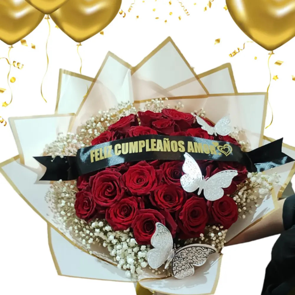 RAMO BUCHÓN 50 ROSAS. FLORES A DOMICILIO EN BUIN