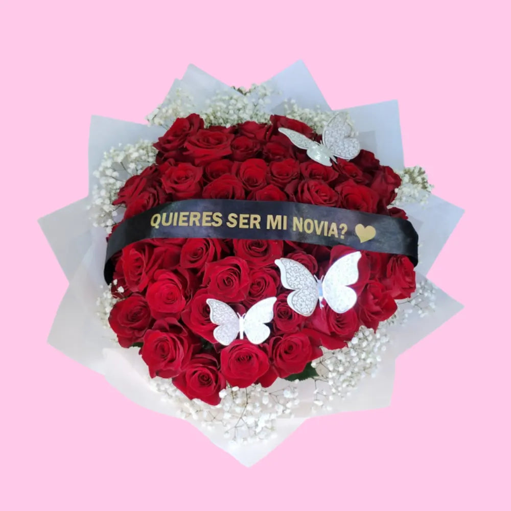 RAMO BUCHÓN 50 ROSAS, FLORERIA EN BUIN