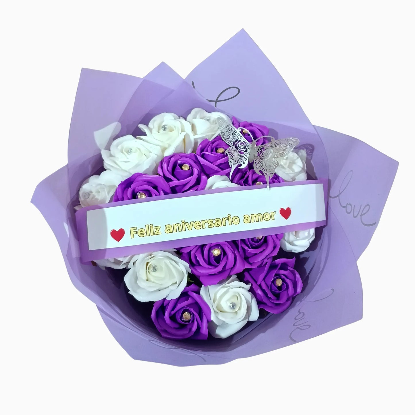 Ramo 25 Flores Eternas (rosas de jabón)