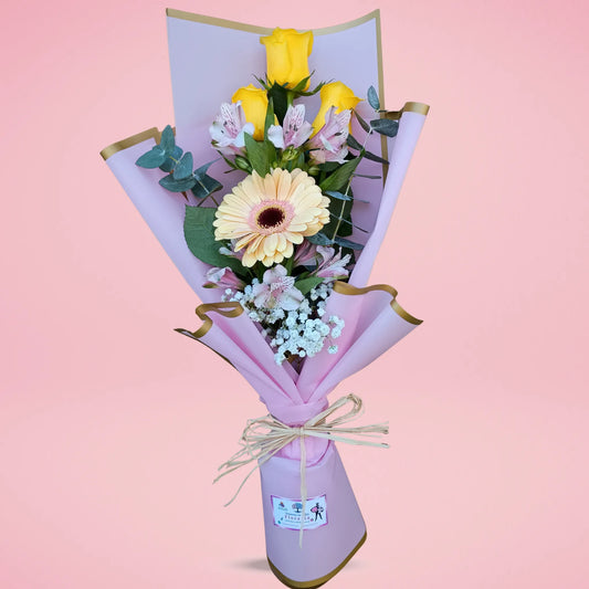 Ramo gerberas y rosas amarillas