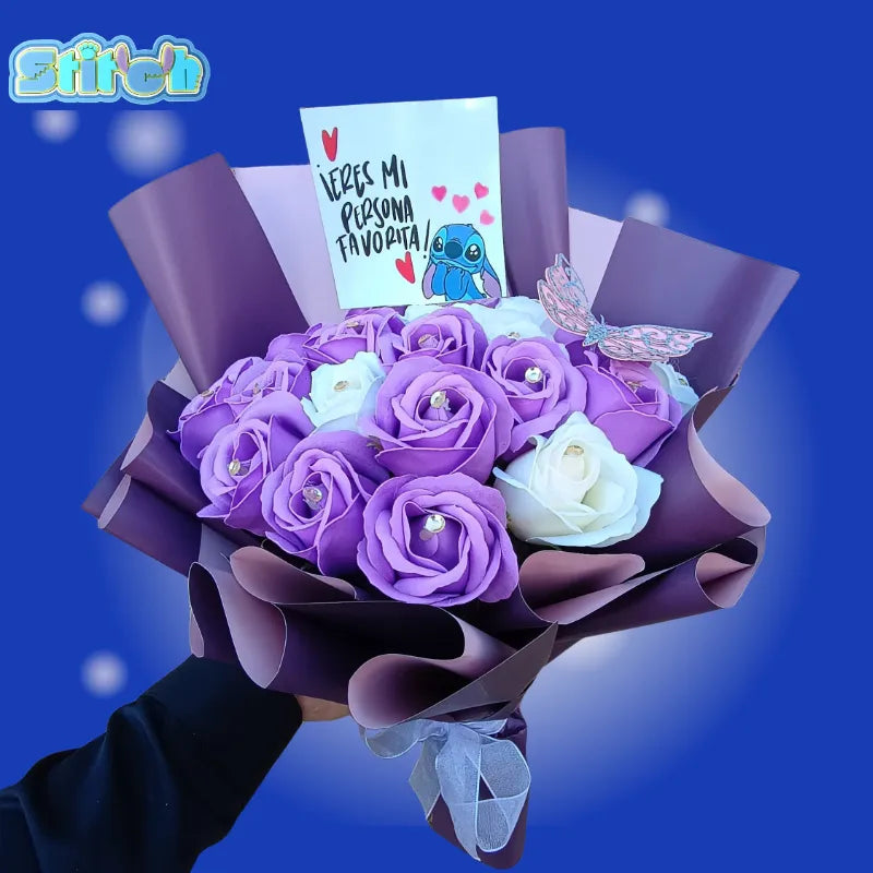 Ramo 15 Flores Eternas (rosas de jabón)