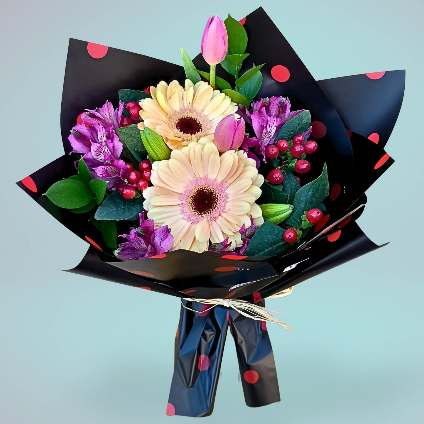 tulipanes y gerberas