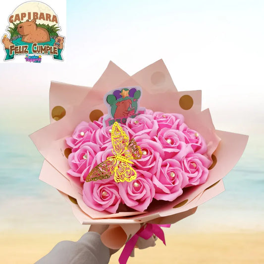 Ramo 15 Flores Eternas (rosas de jabón)