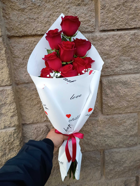 Ramos de 10 rosas, aniversario