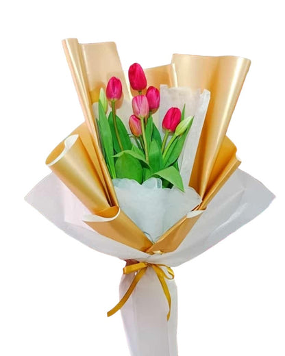 Ramo de 5 tulipanes