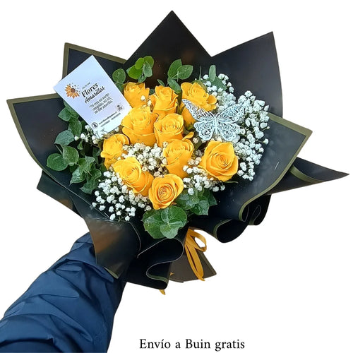 Ramo de 10 rosas amarillas