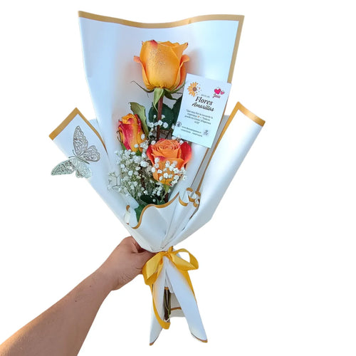 Ramo de 3  rosas amarillas