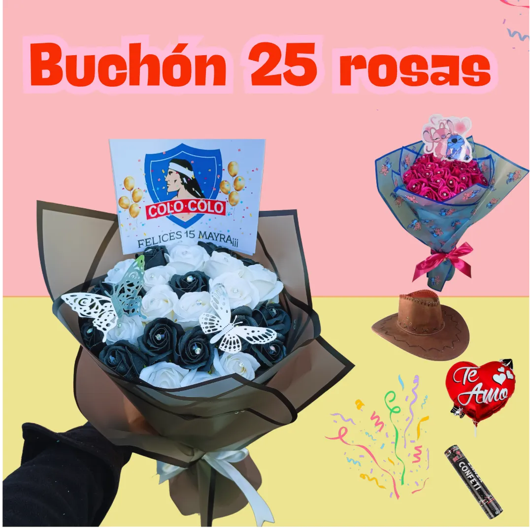 Ramo 25 Flores Eternas (rosas de jabón)