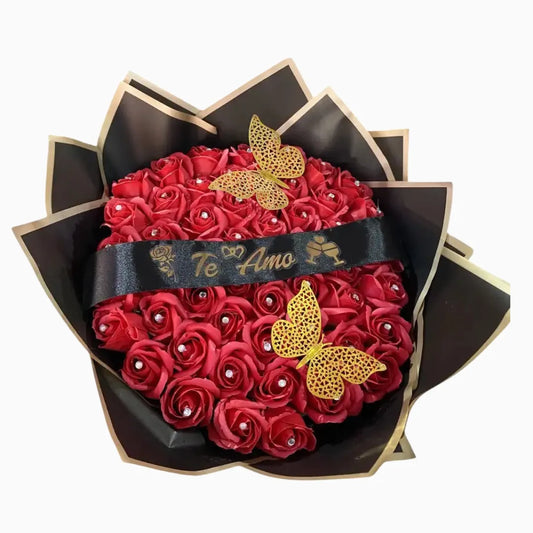 Ramo Buchón 50 Rosas Eternas – Impacto y Amor en Grande