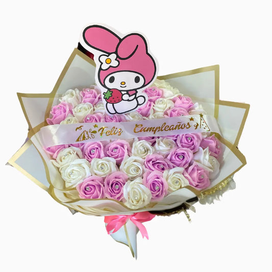 Ramo Buchón My Melody  50 rosas  – Amor en Rosa