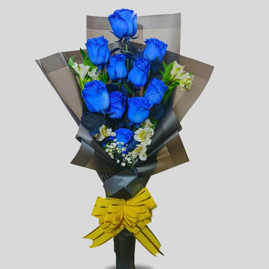 Ramo 10 rosas azules
