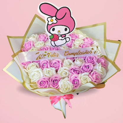 Ramo 50 Flores Eternas (rosas de jabón)