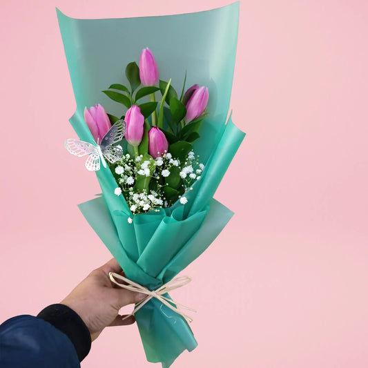 Ramo de 5 tulipanes