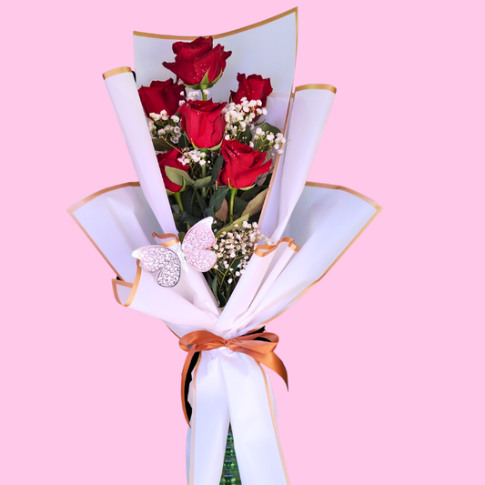 Ramo de 5 rosas Florería jardín del Edén Buin