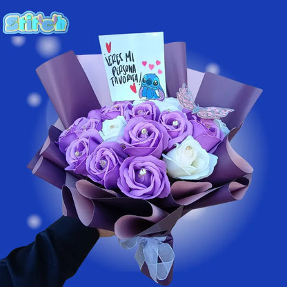 Ramo  15 Flores Eternas (rosas de jabón)